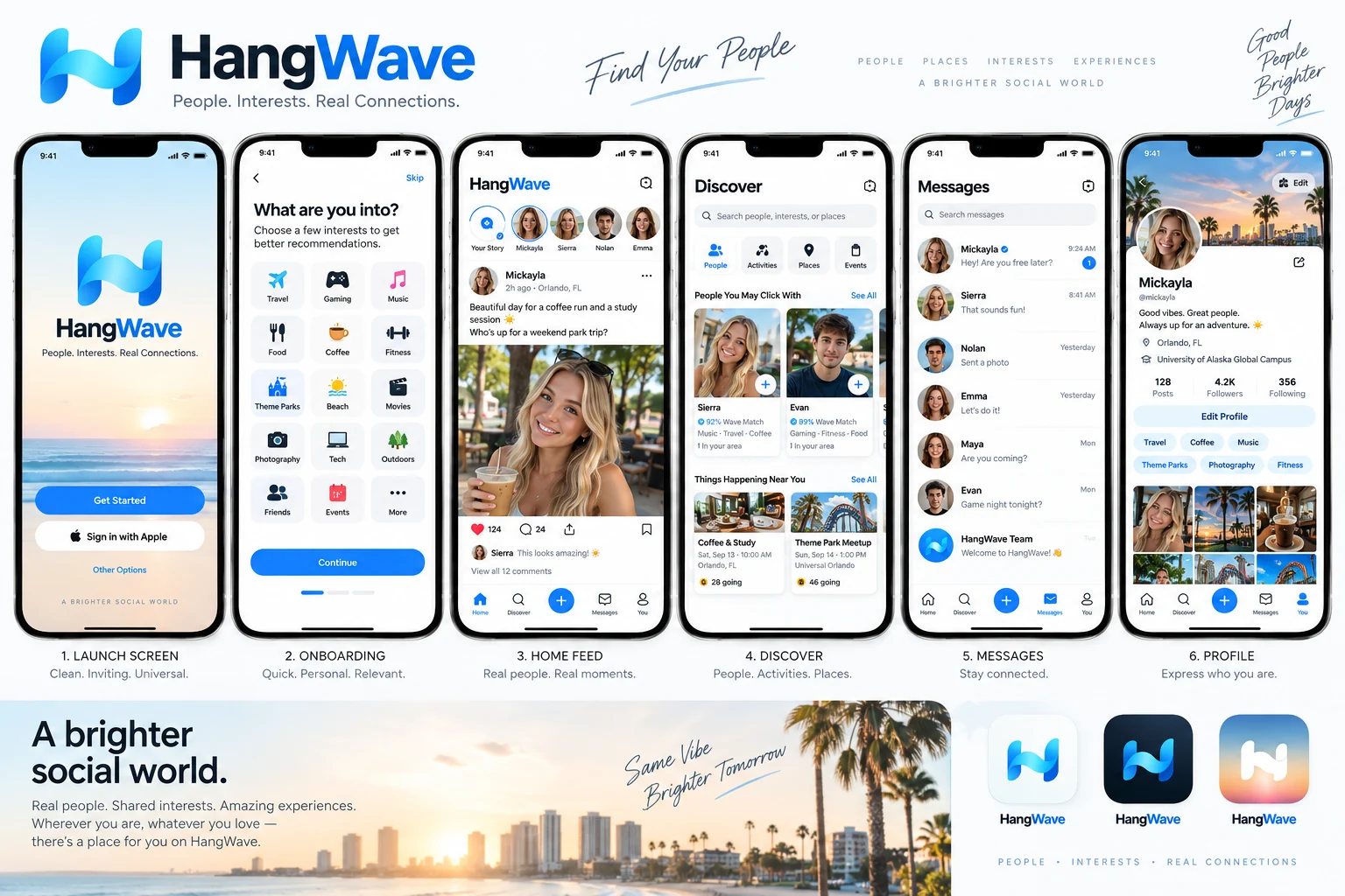 HangWave brighter social world concept