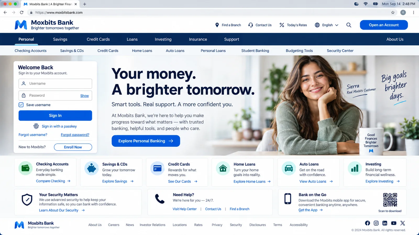 Moxbits virtual wallet experience